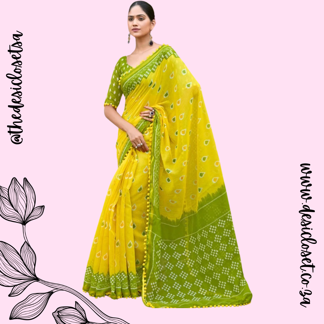 Unstitched Mul Cotton Sari