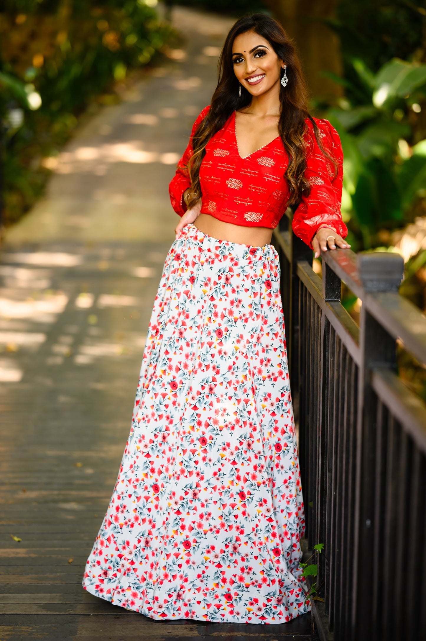 Red Lehenga/Fusion Set