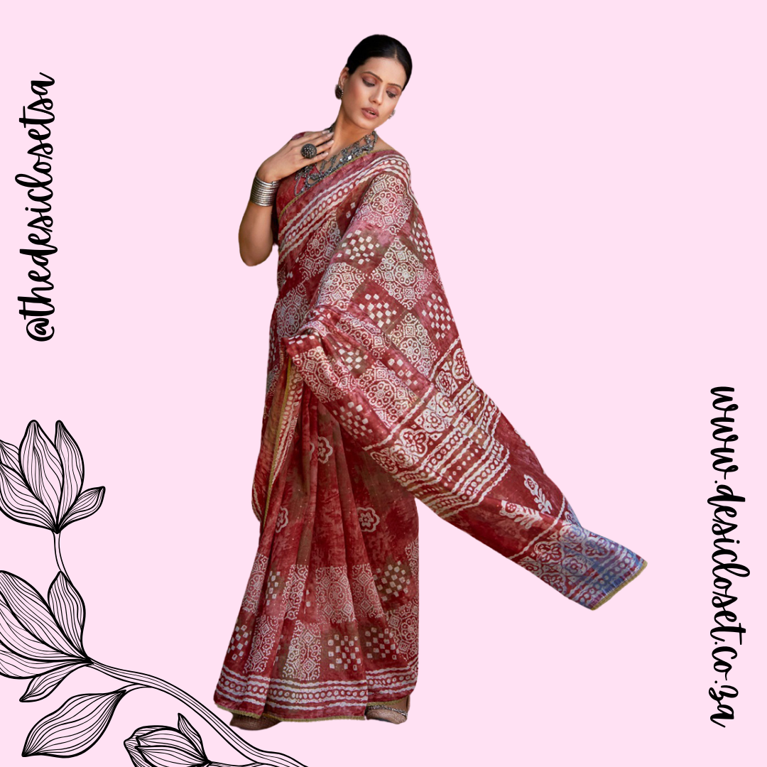Cotton Unstitched Sari