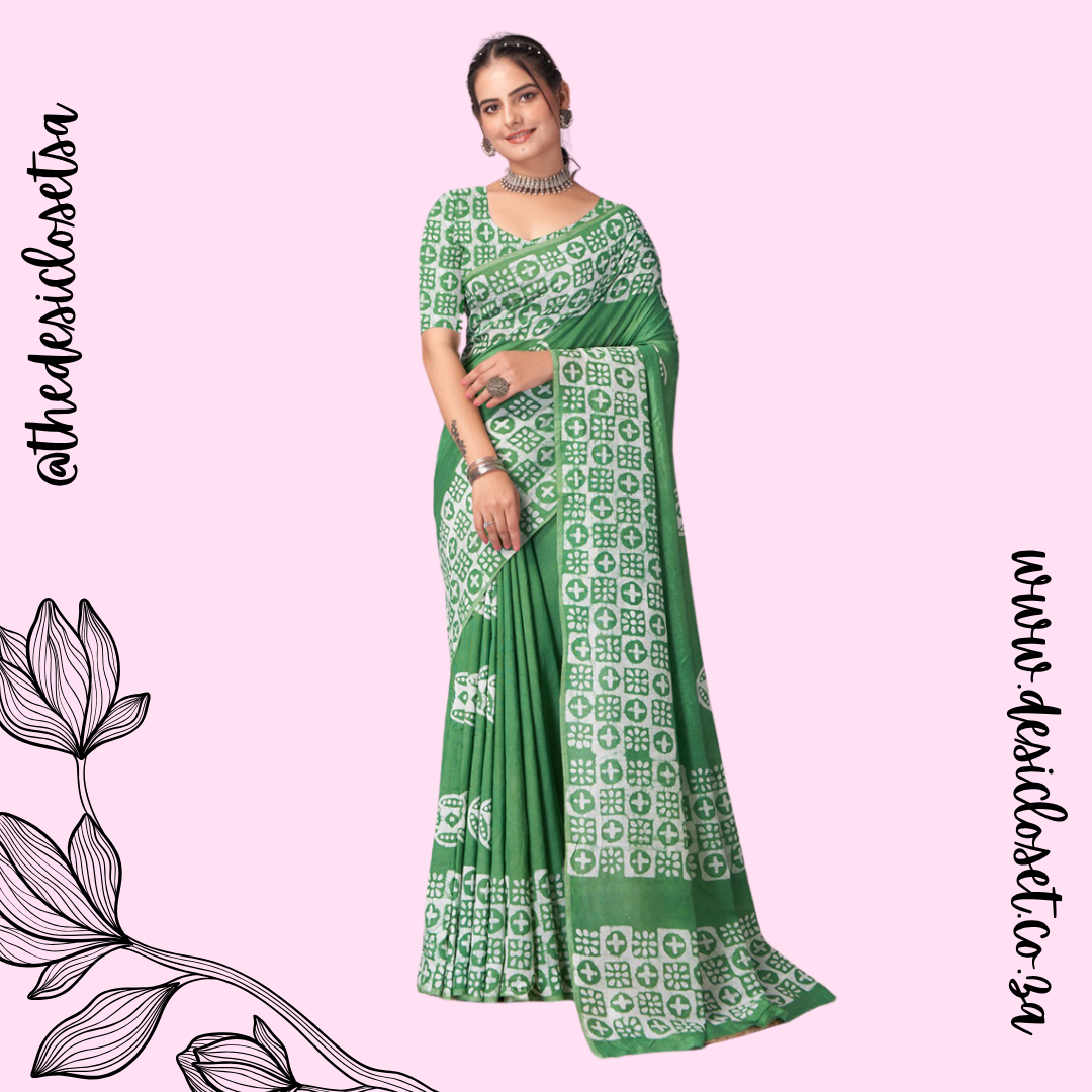 Chanderi Cotton Unstitched Sari
