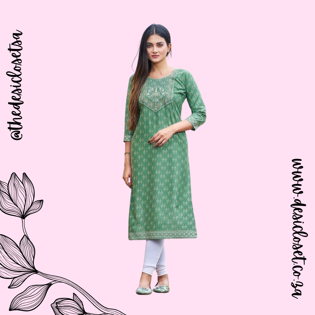 Straight Cut Kurthi (Mid & Plus Sizes)