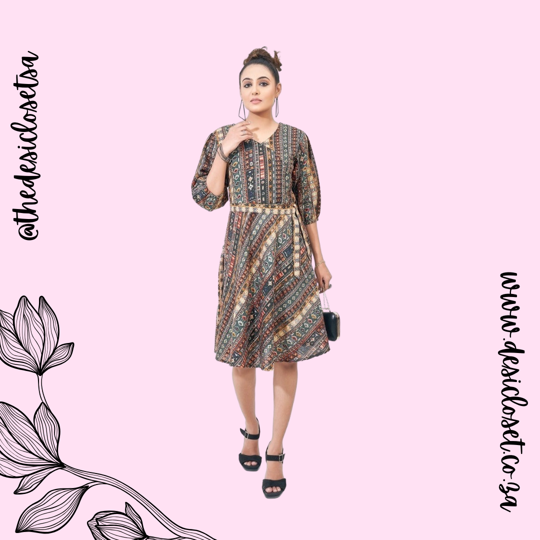 Cotton Dress with Belt