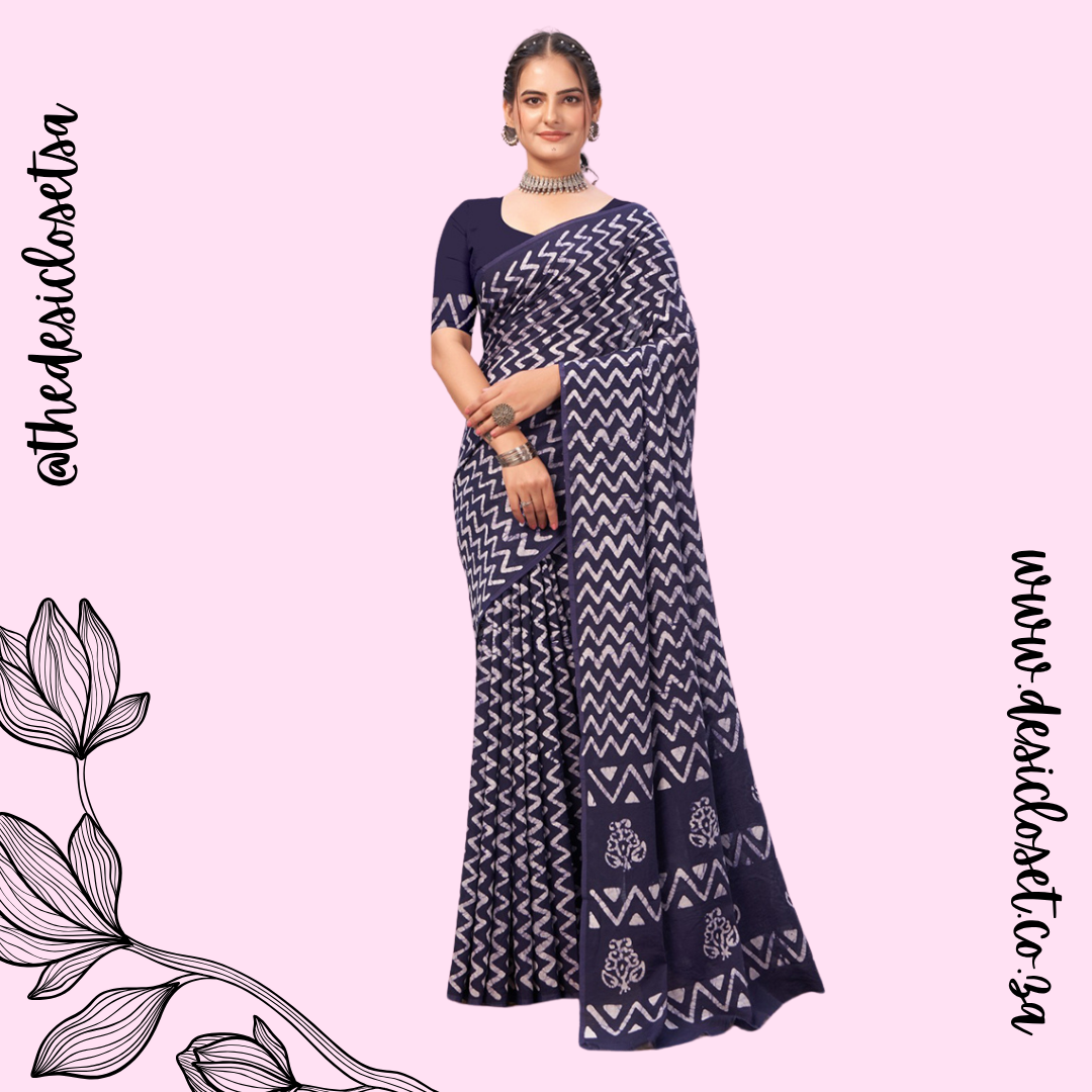 Chanderi Cotton Unstitched Sari