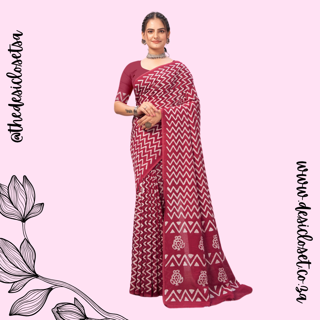 Chanderi Cotton Unstitched Sari