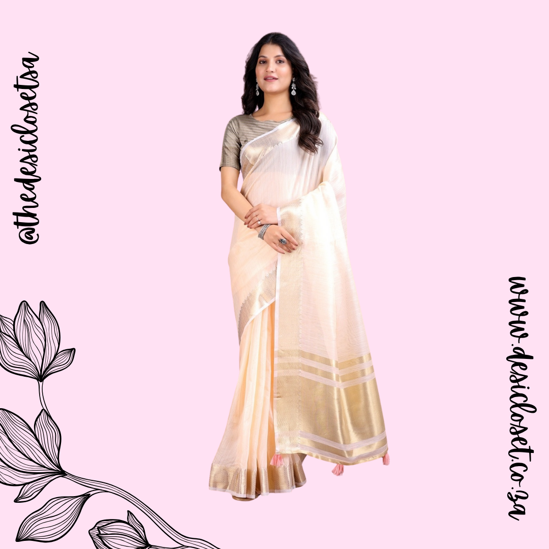 Cotton Sari (Peach)
