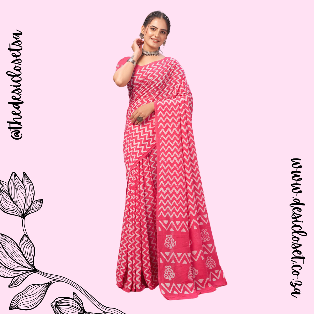 Chanderi Cotton Unstitched Sari