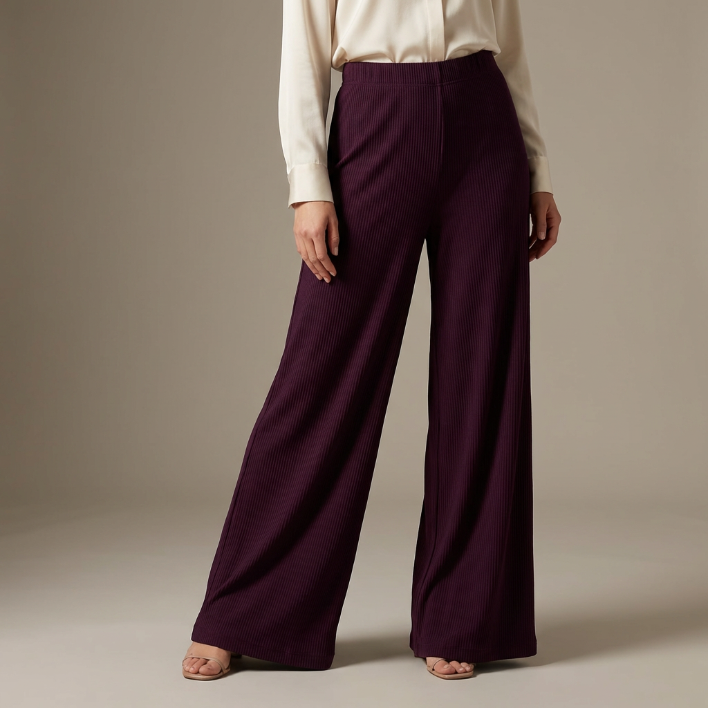 Ribbed Flaired Pant