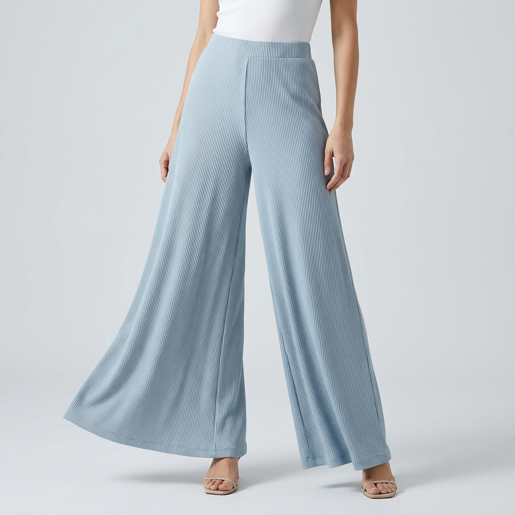 Ribbed Flaired Pant