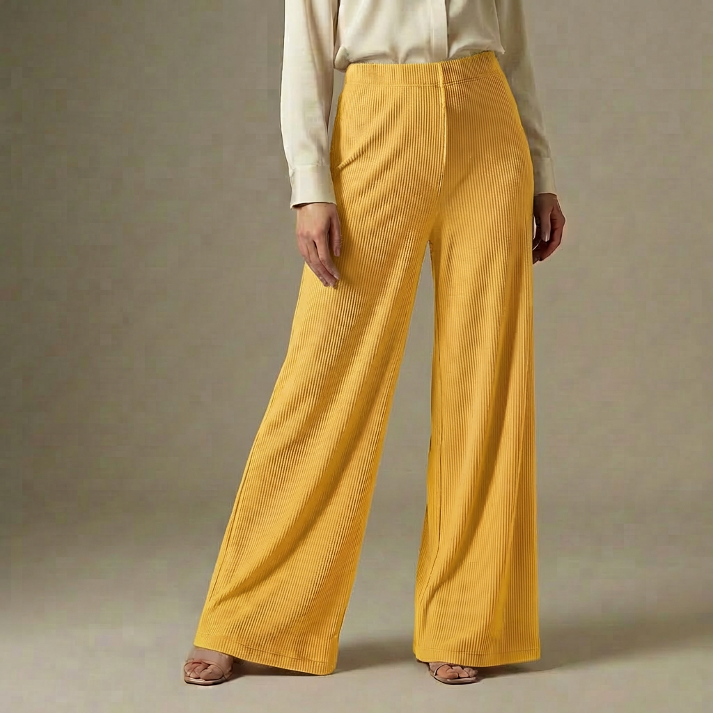 Ribbed Flaired Pant