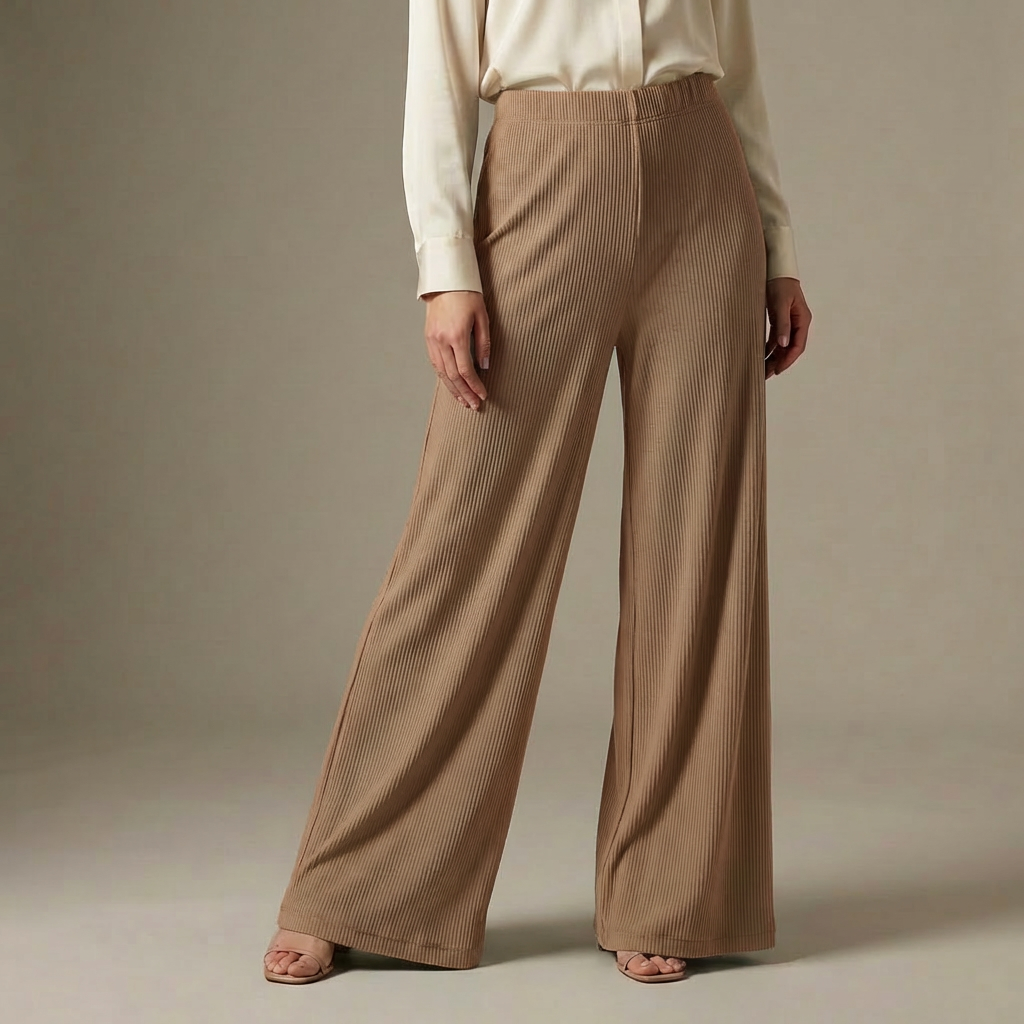 Ribbed Flaired Pant