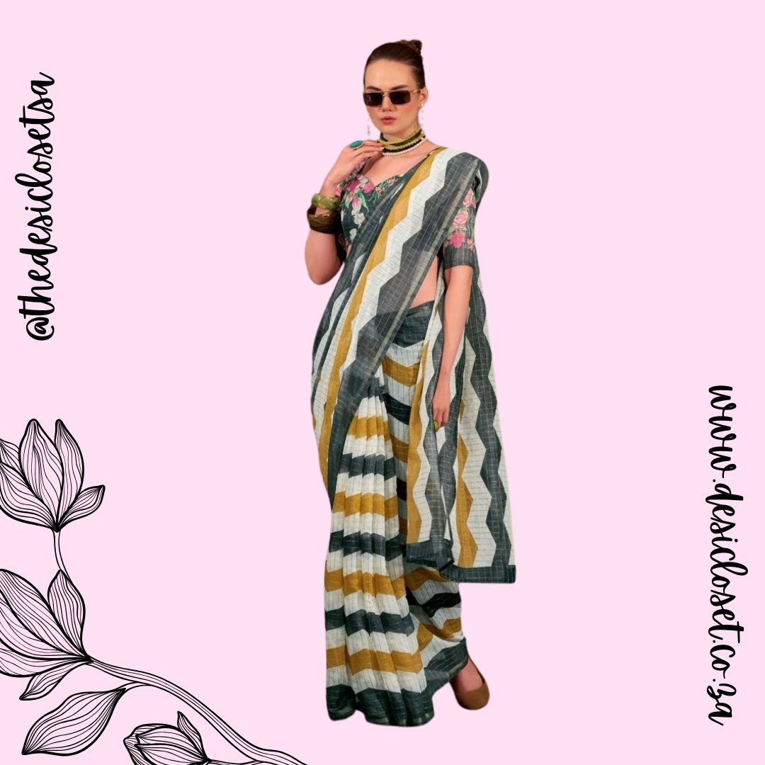 Unstitched sari
