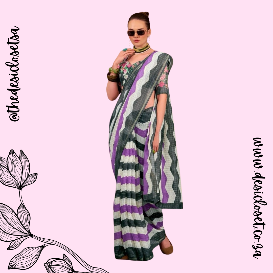 Unstitched sari