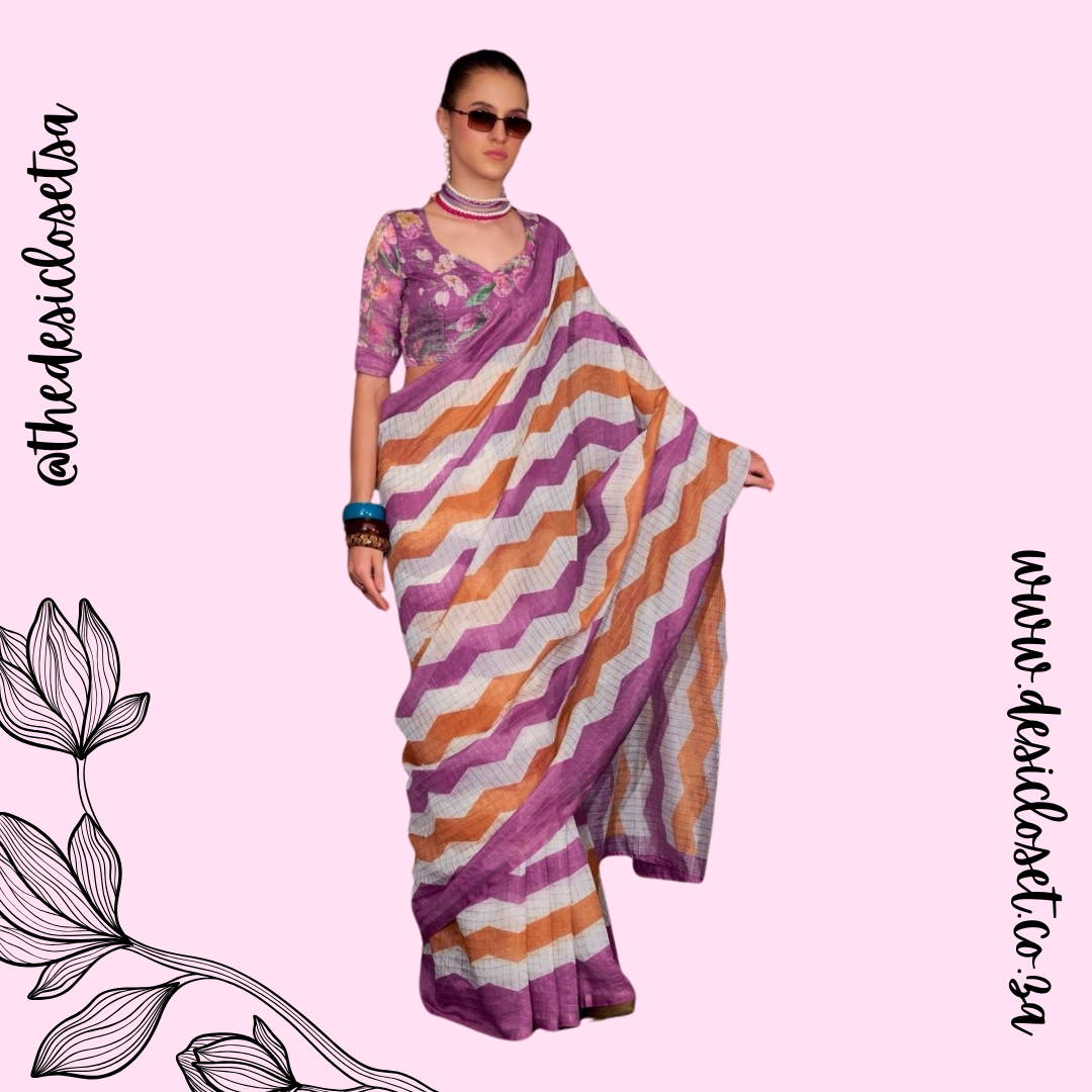 Unstitched sari