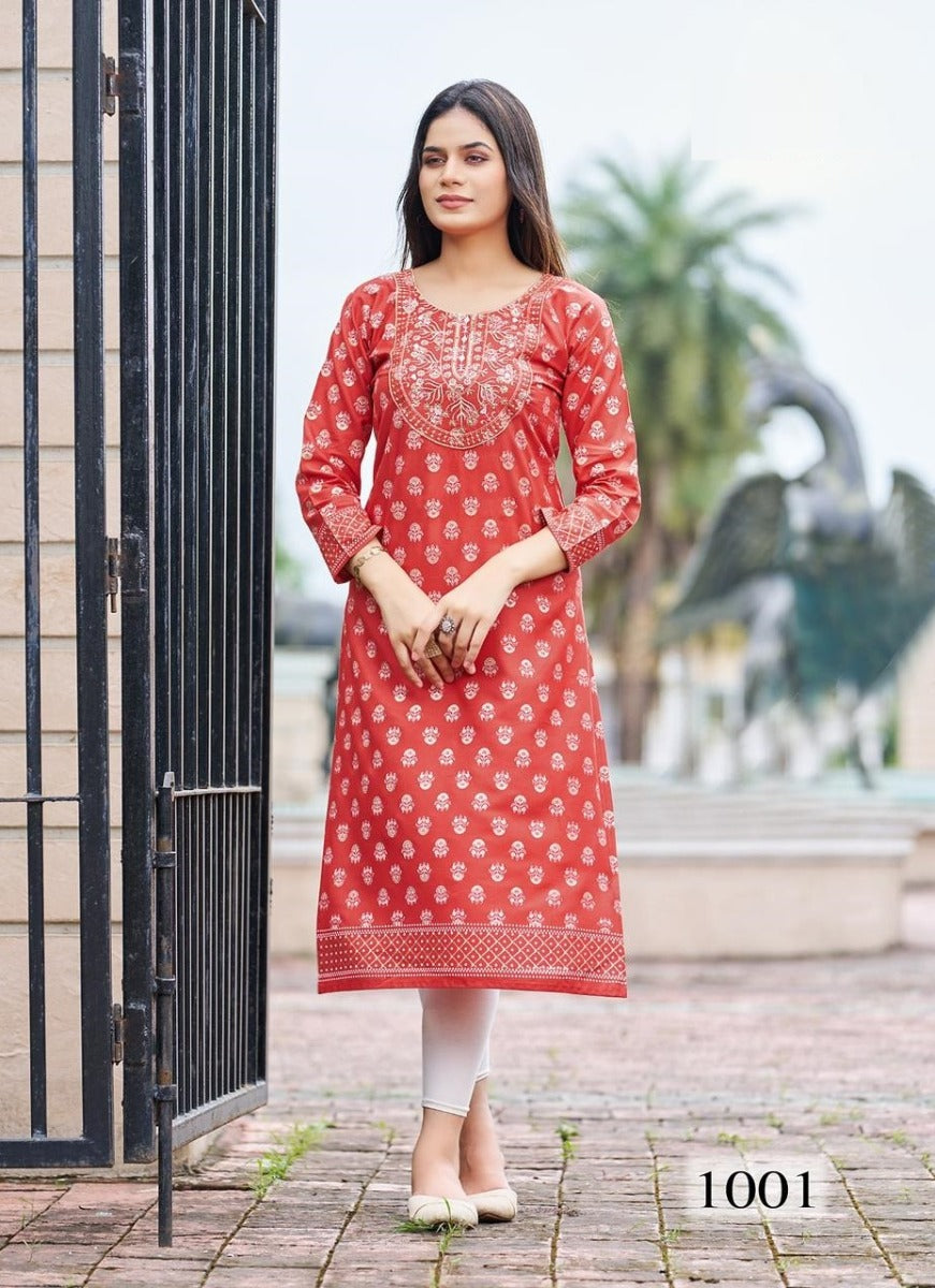 Straight Cut Kurthi (Mid & Plus Sizes)