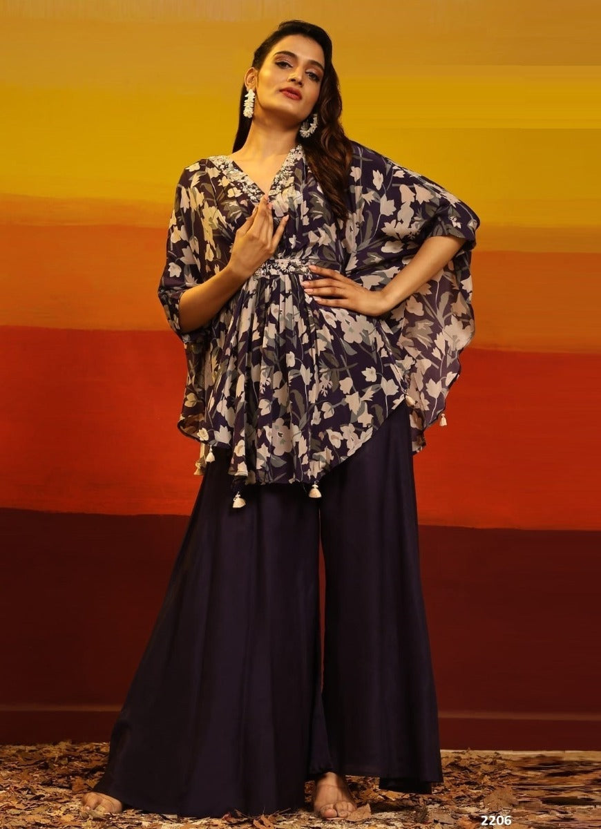 Fusion Kaftan Set (Purple)