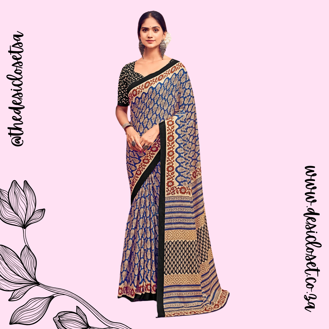 Cotton Unstitched Sari