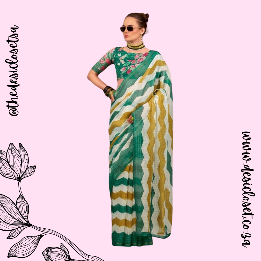 Unstitched sari