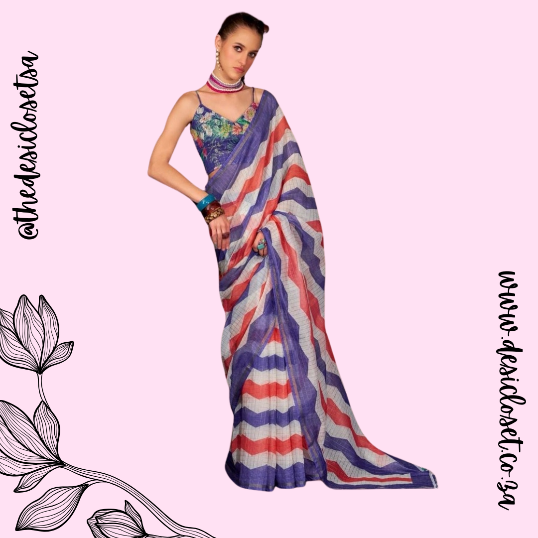 Unstitched sari