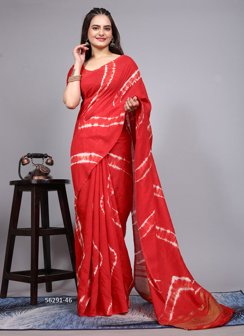 Chanderi Cotton Unstitched Sari