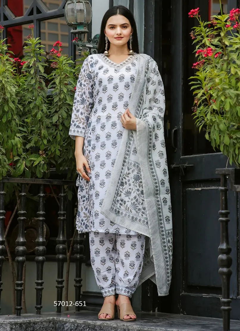 Muslin Cotton Salwar (Pure White)