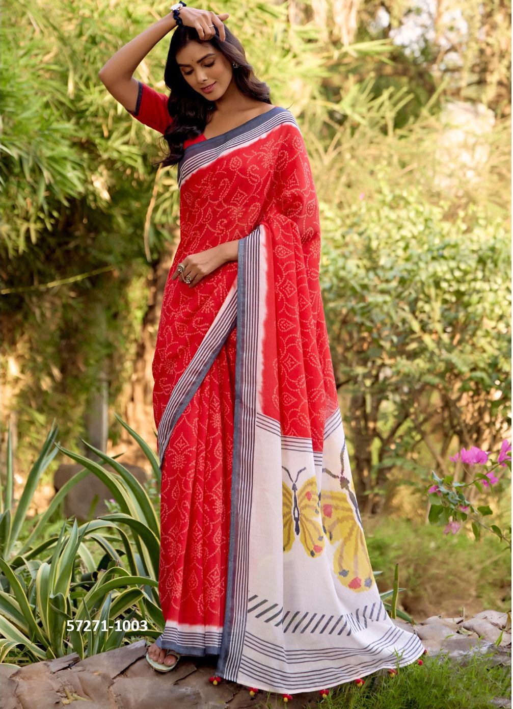 Pure Linen Unstitched Sari