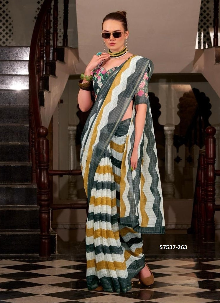 Unstitched sari