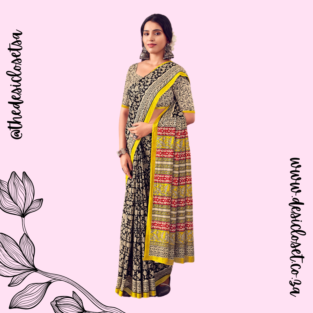 Cotton Unstitched Sari
