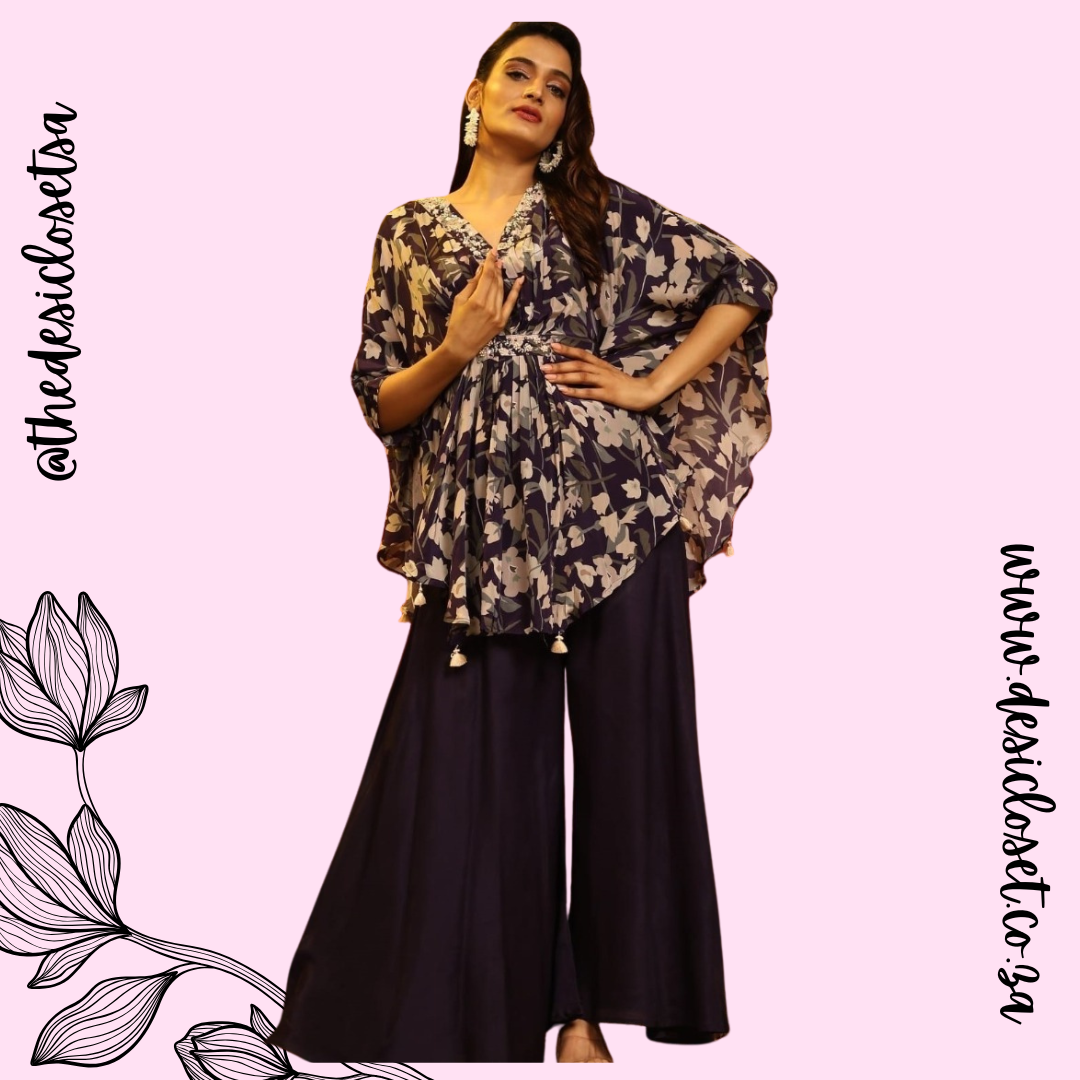 Fusion Kaftan Set (Purple)