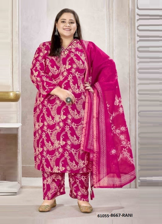 Plus-Size Viscose Salwar Set