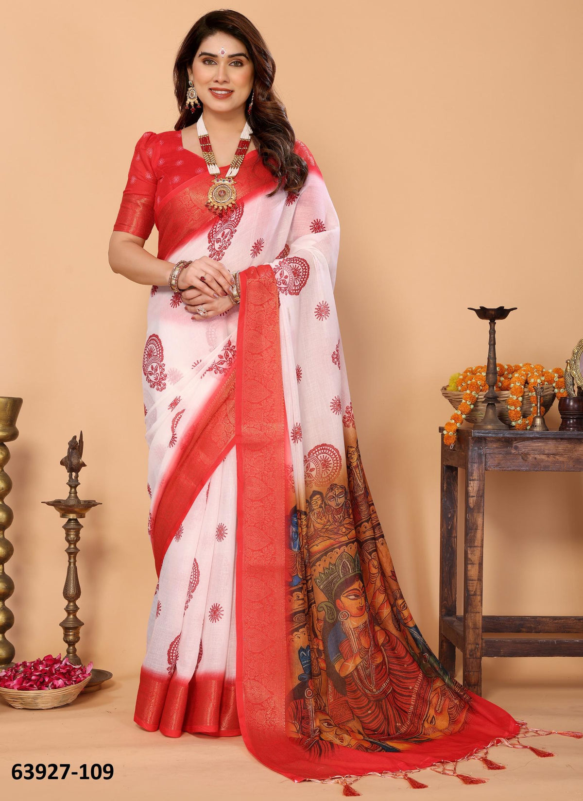 Dola Silk Unstitched Sari