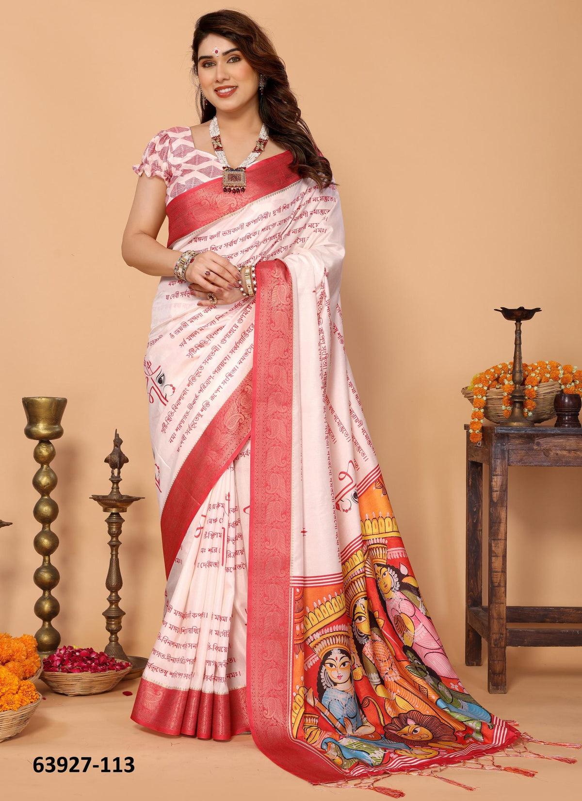 Dola Silk Unstitched Sari