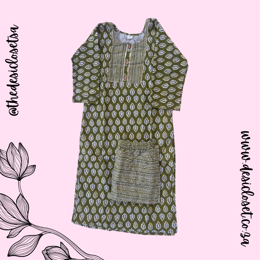Cotton Kurti & Pant Set