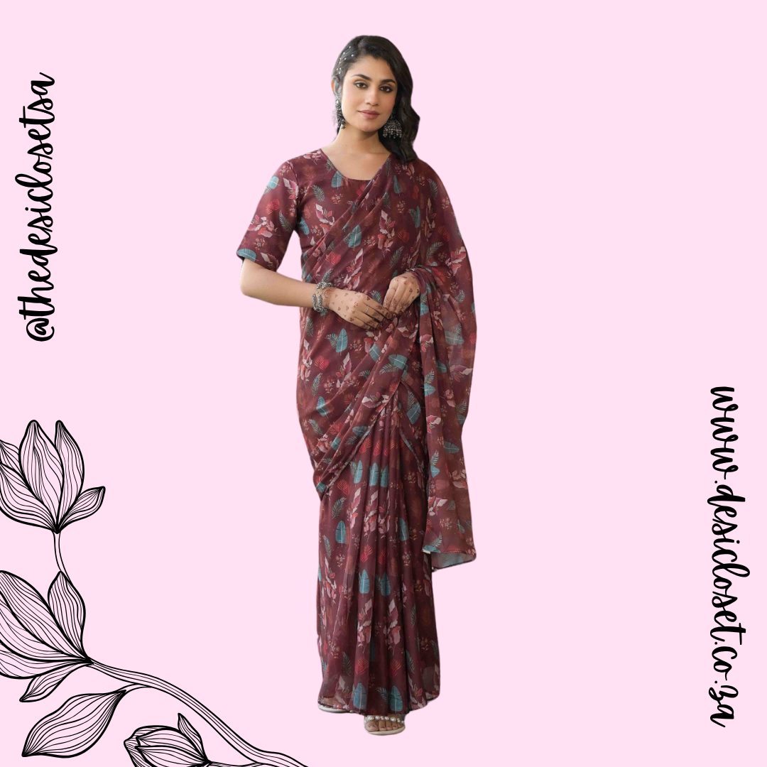 Fully Stitched Sari Gown