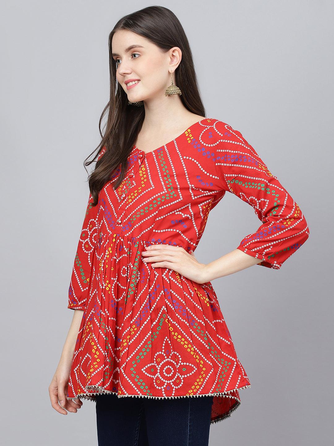 Cotton Bhandani Top