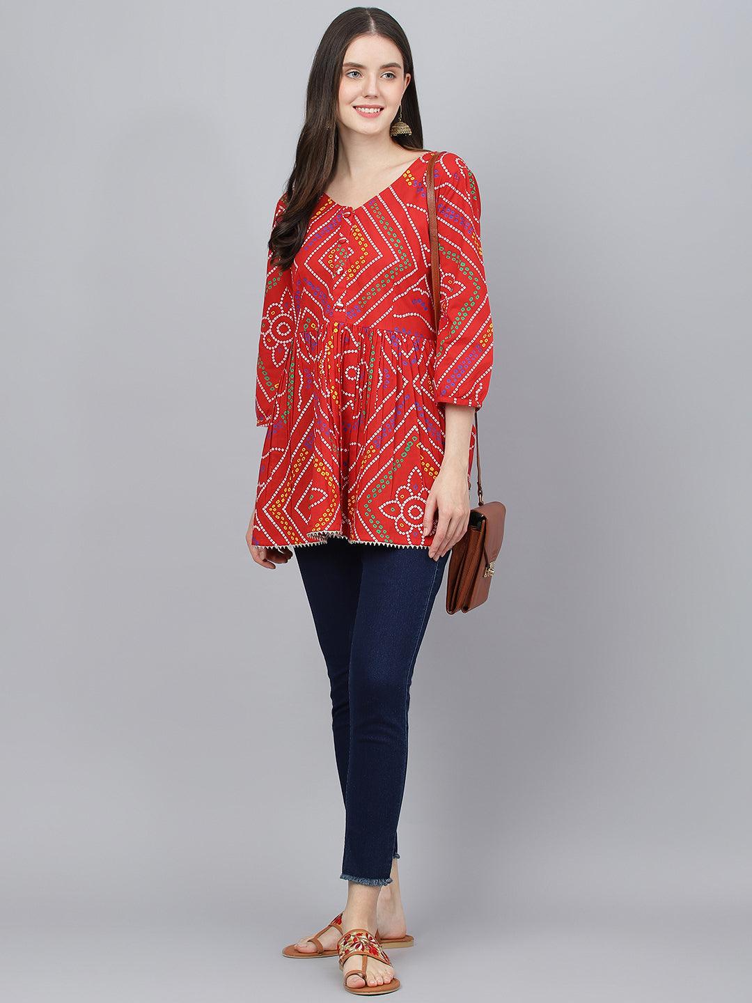 Cotton Bhandani Top