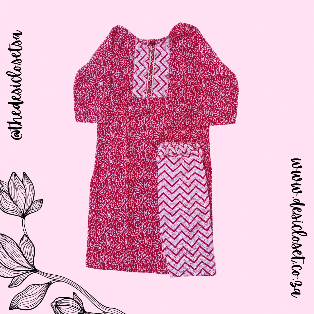 Cotton Kurti & Pant Set