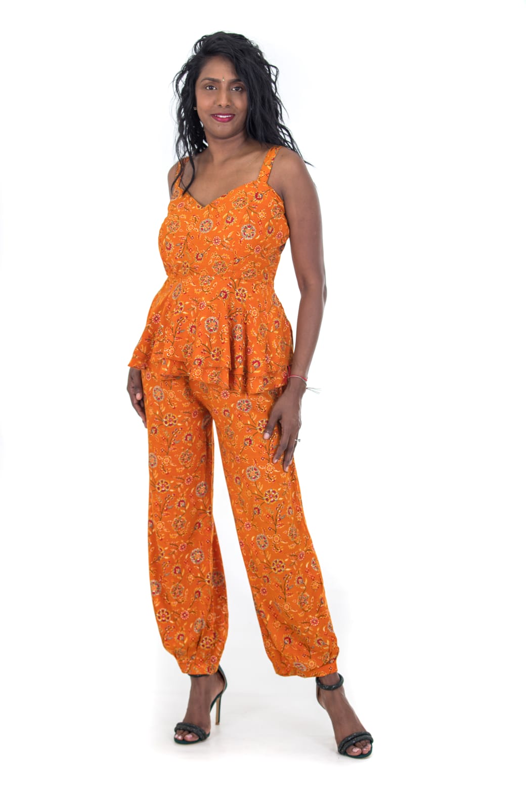 Peplum Fusion Set (Orange)