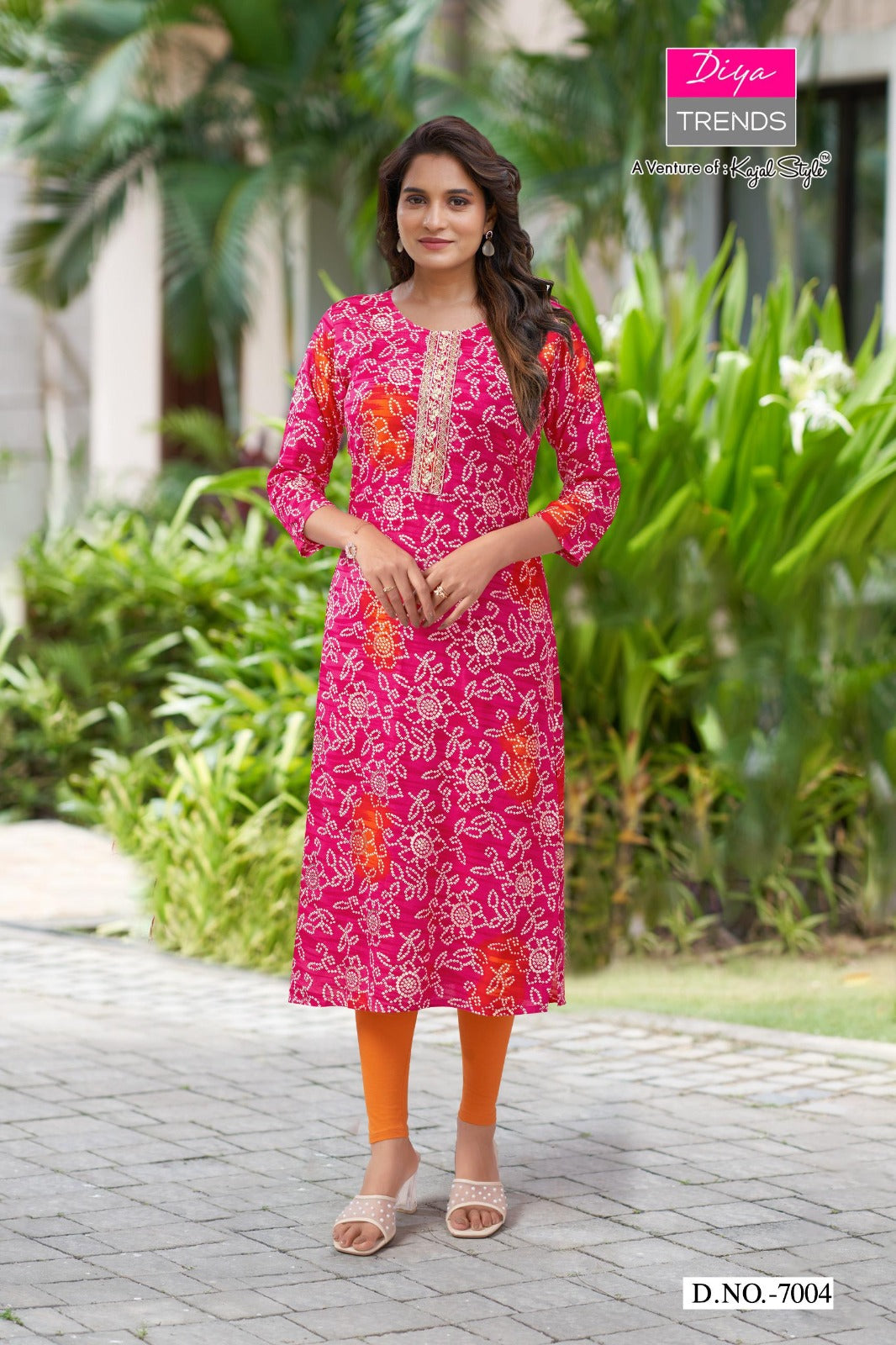 Straight-Cut Printed Rayon Top