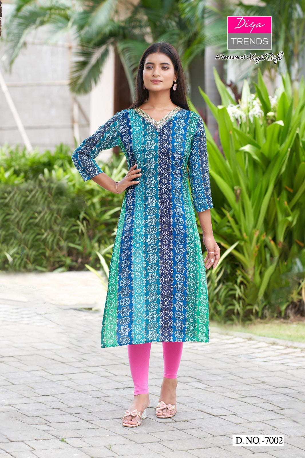 Straight-Cut Printed Rayon Top