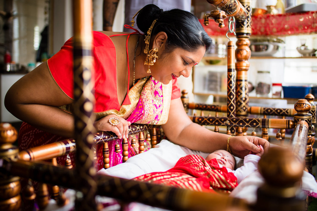 Vaishali and I at at her Namakaran Sanskaram (Hindu Naming Ceremony)