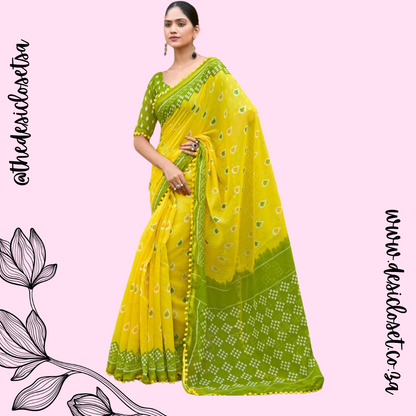 Unstitched Mul Cotton Sari