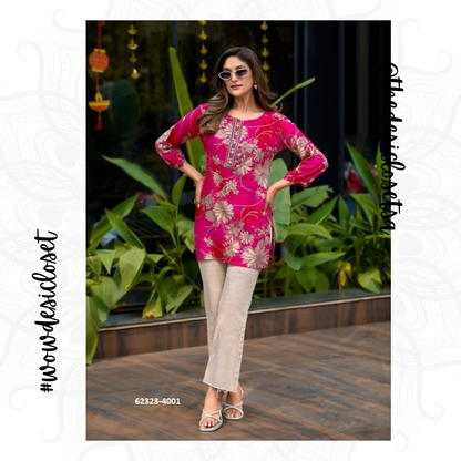 Rayon Printed Short Top