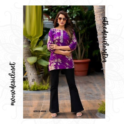 Rayon Printed Short Top