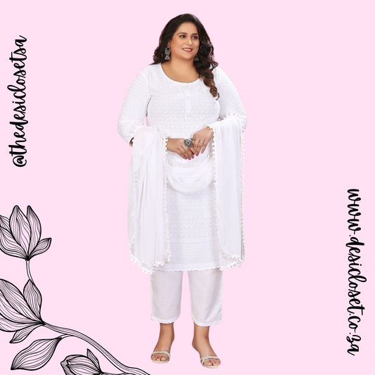 Embroidered Rayon Salwar Set with Naznim Dupatta