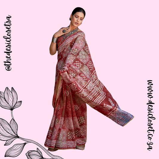 Cotton Unstitched Sari