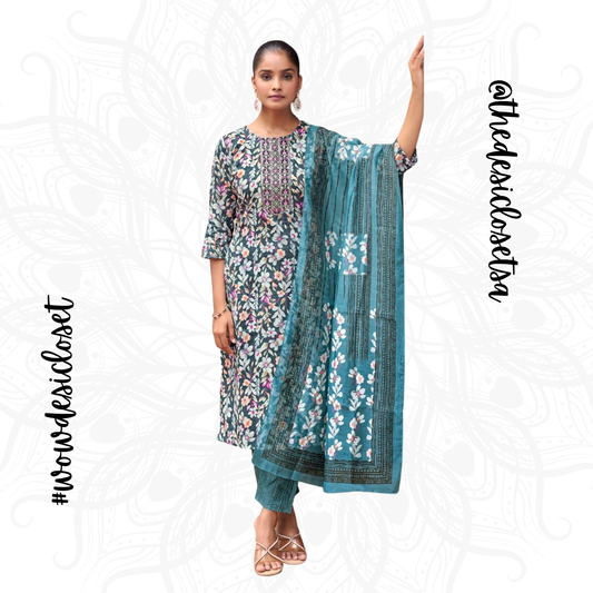 Printed Rayon Salwar Set
