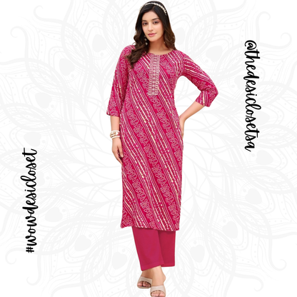 Straight-Cut Printed Rayon Top