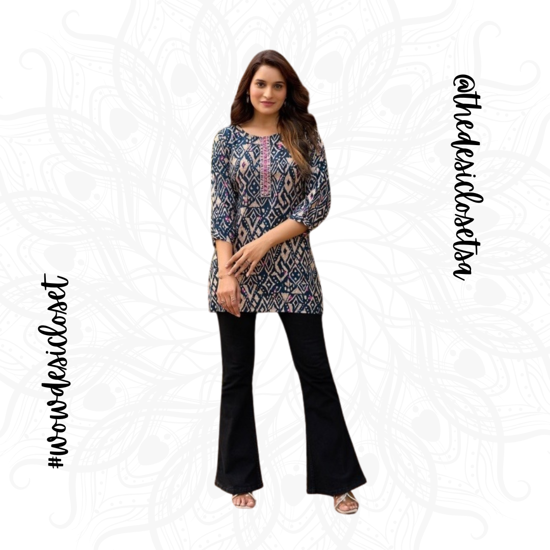 Rayon Printed Short Top