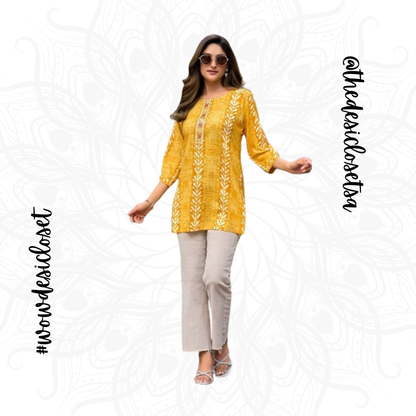 Rayon Printed Short Top