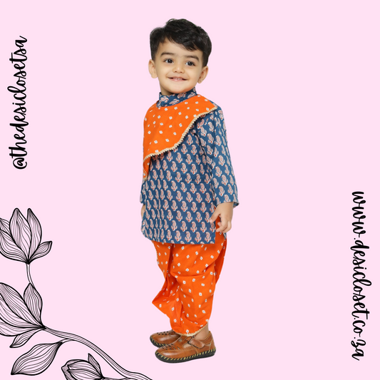 Cotton Kurtha & Dhoti Set